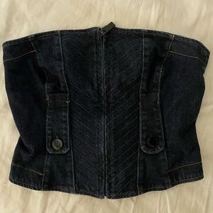Y2K Bebe Denim Corset top